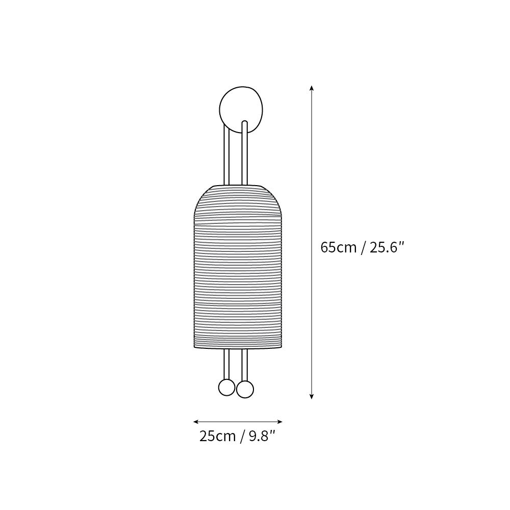 Aplique de pared acanalado Donien