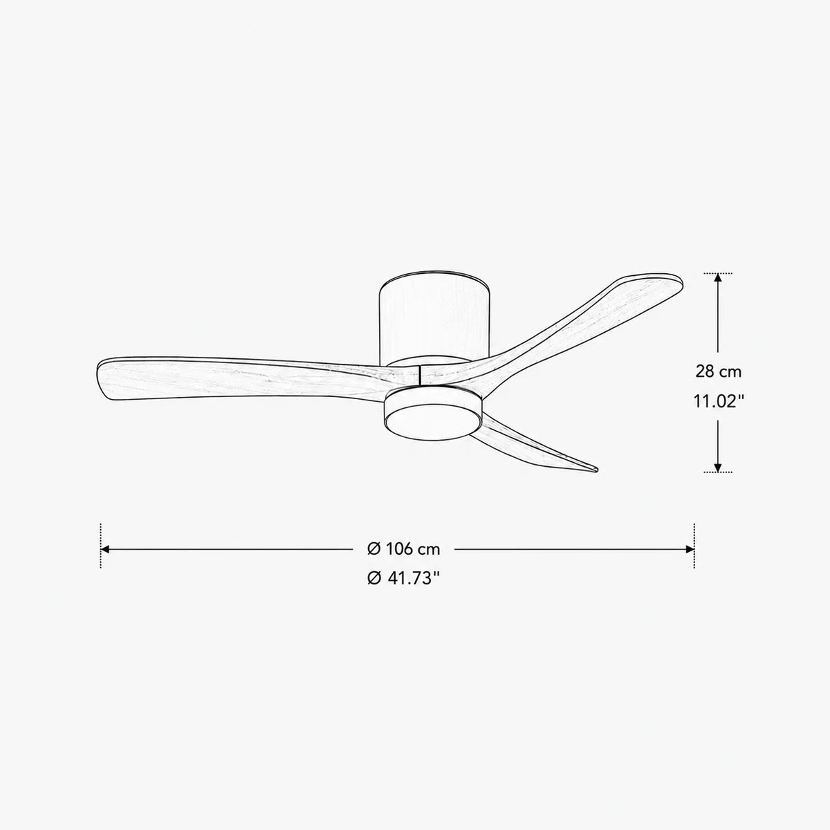 Ventilador de techo LED de madera Looma