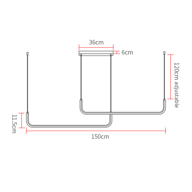 Lámpara colgante lineal Costaen