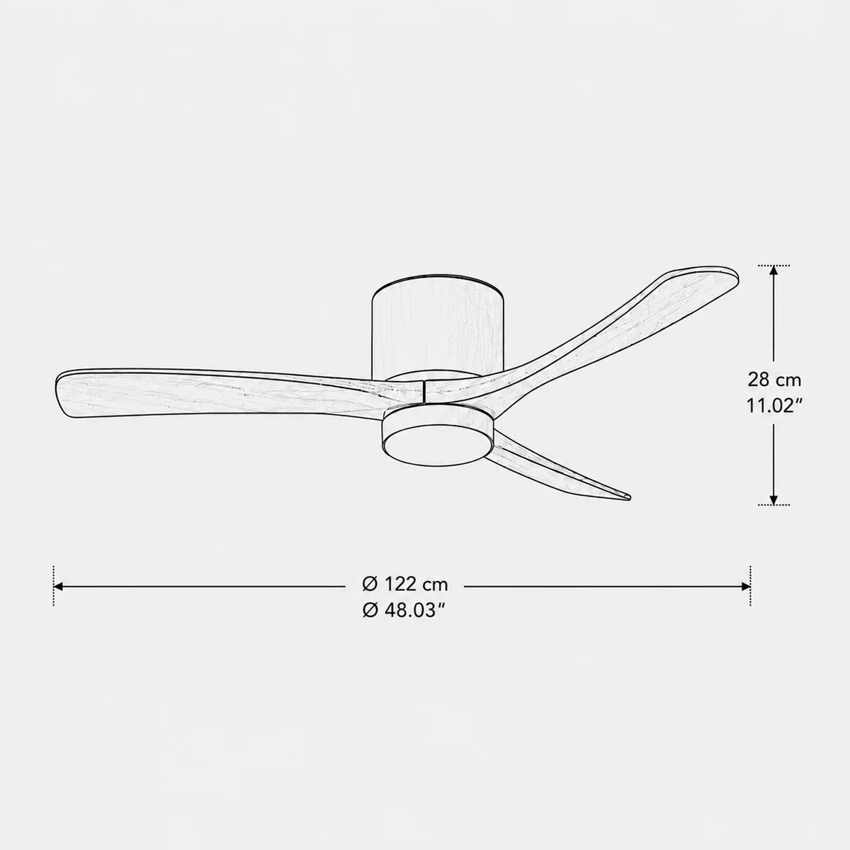 Ventilador de techo LED de madera Looma