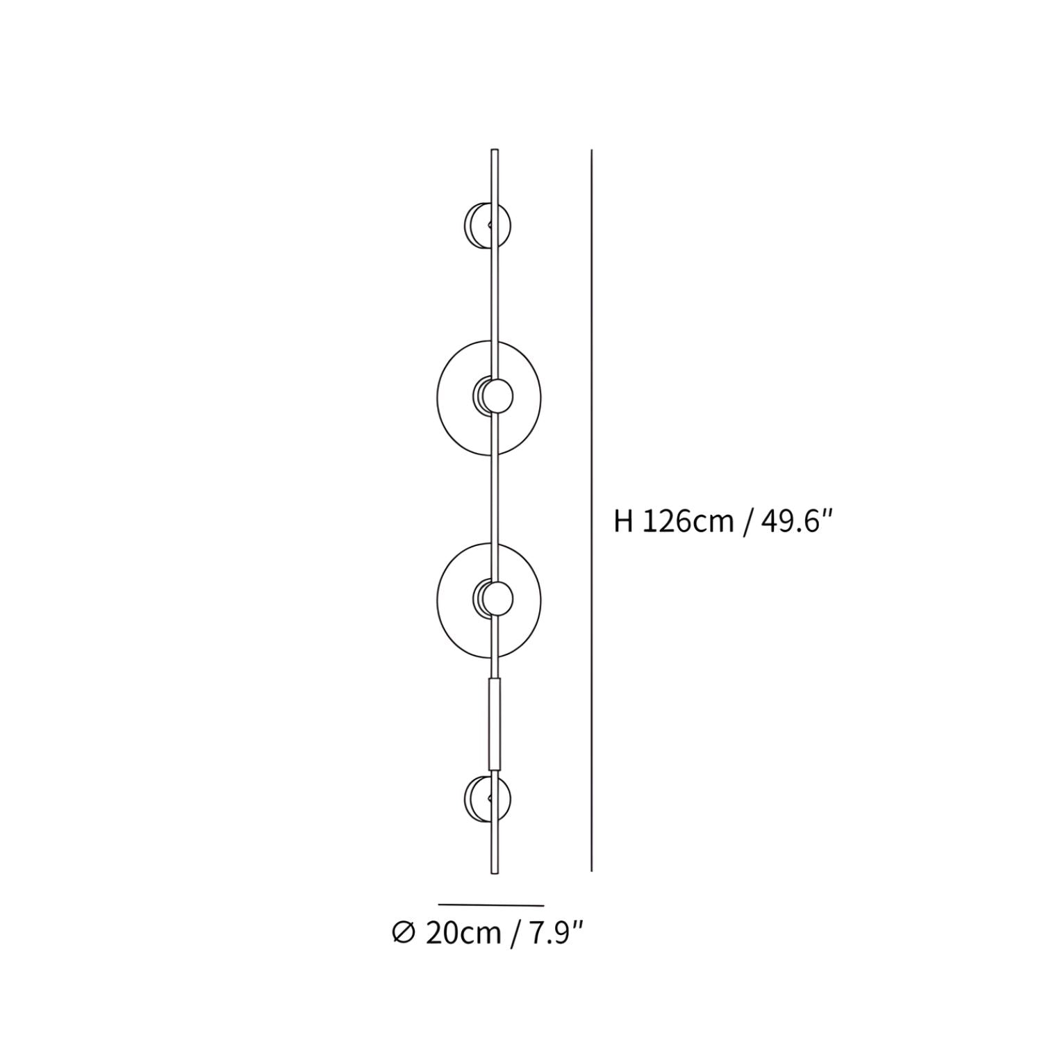 Lámpara de pared vertical Dollenas