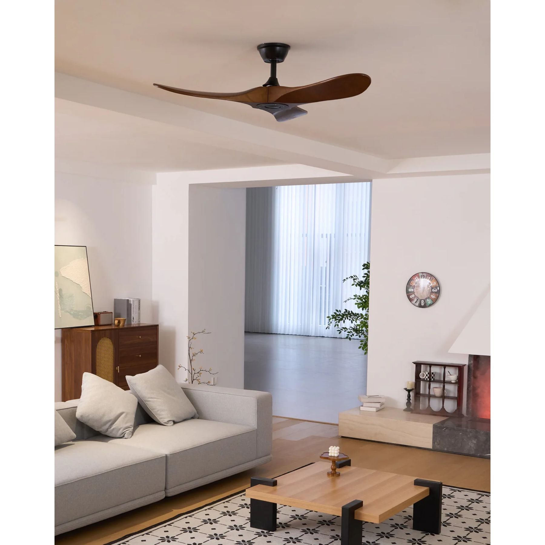 Ventilador de techo de madera Lorenna
