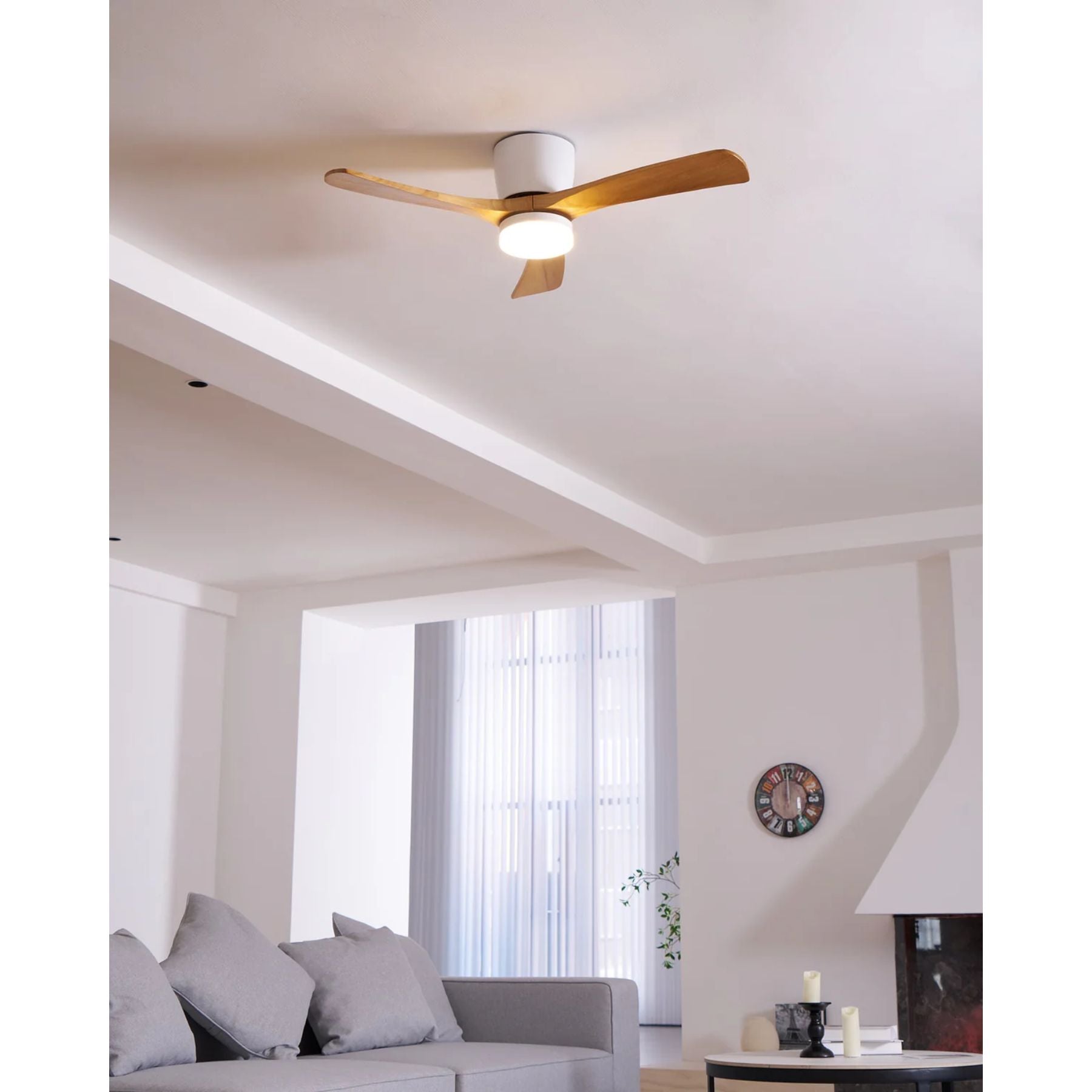 Ventilador de techo LED de madera Looma