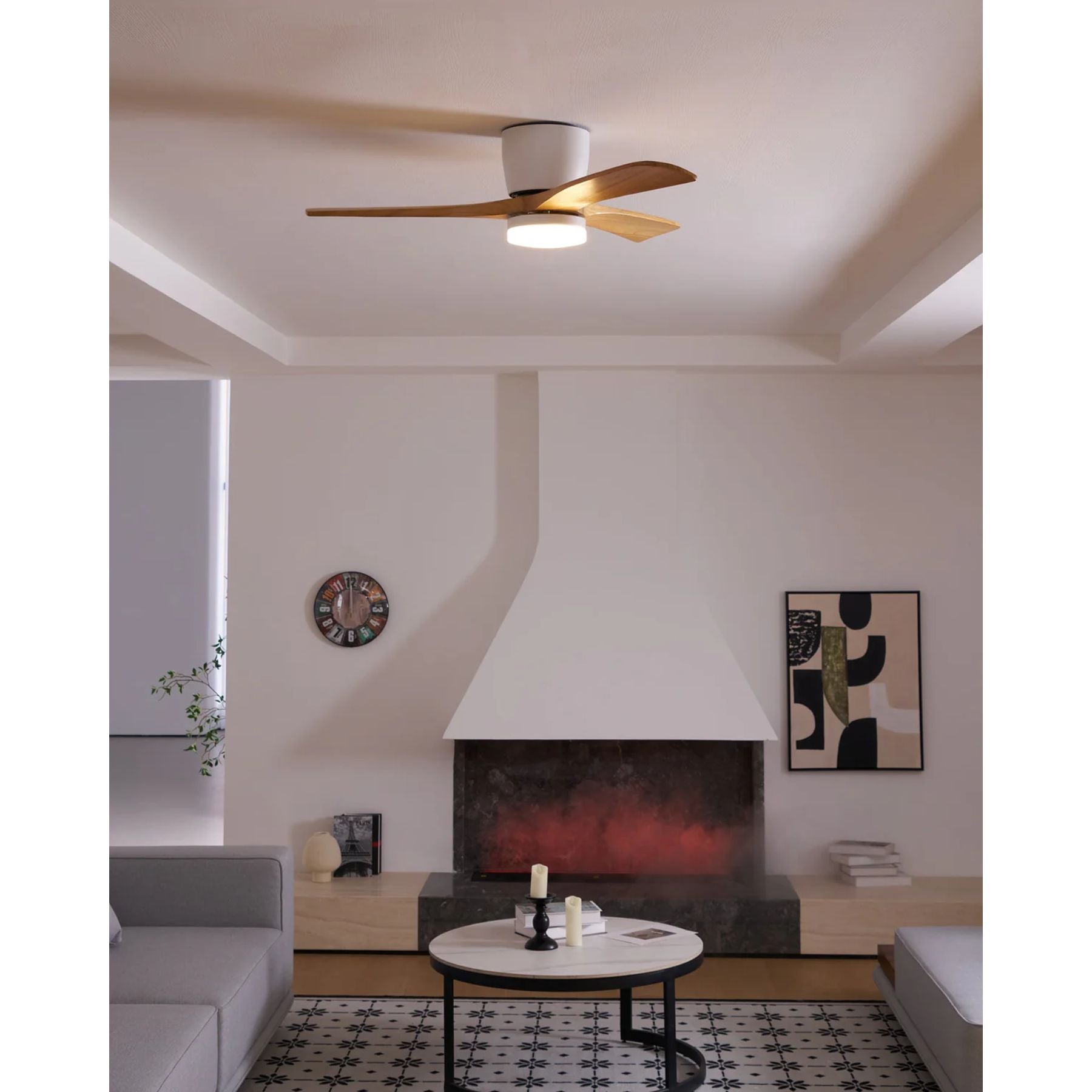 Ventilador de techo LED de madera Looma