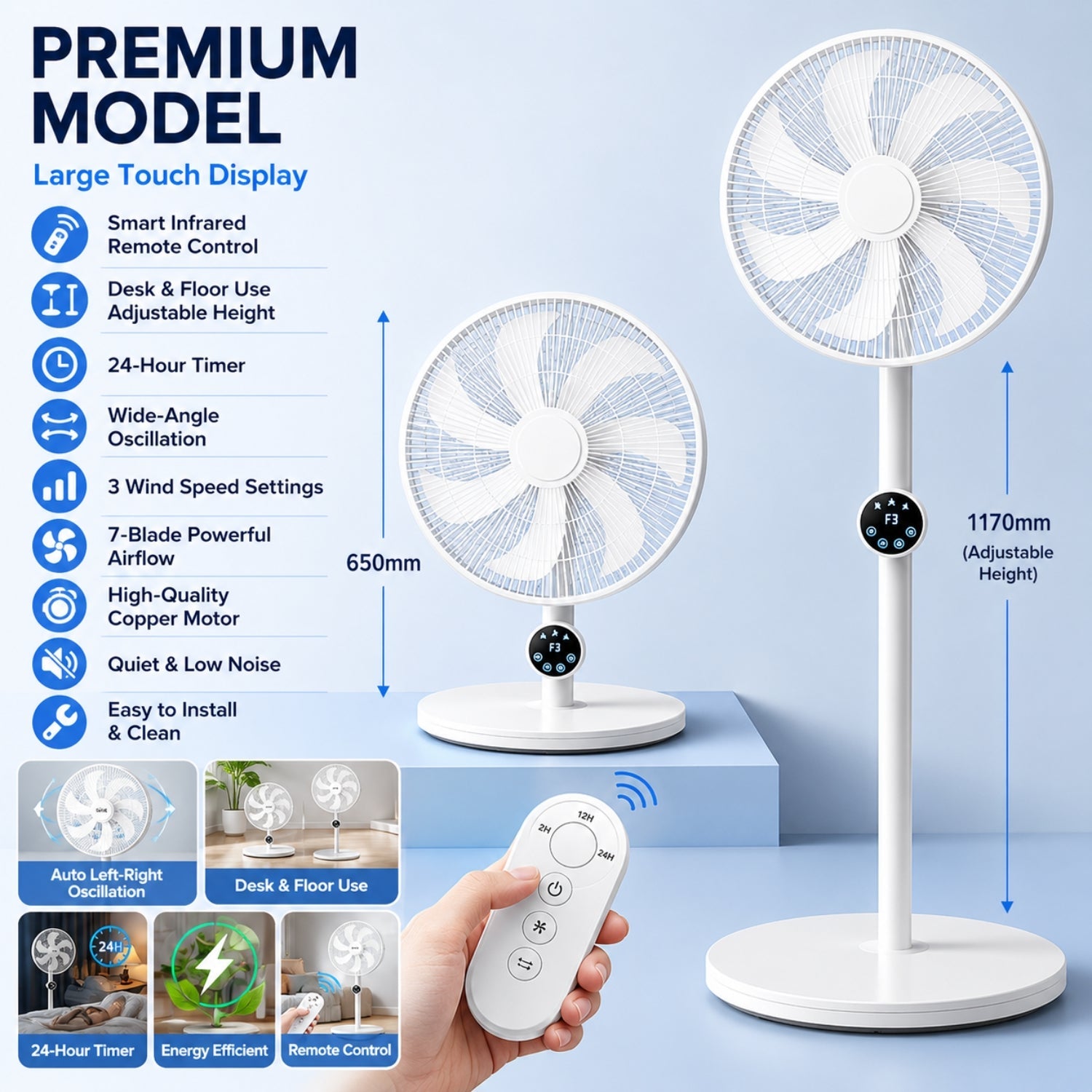 Ventilador de pie Melaello