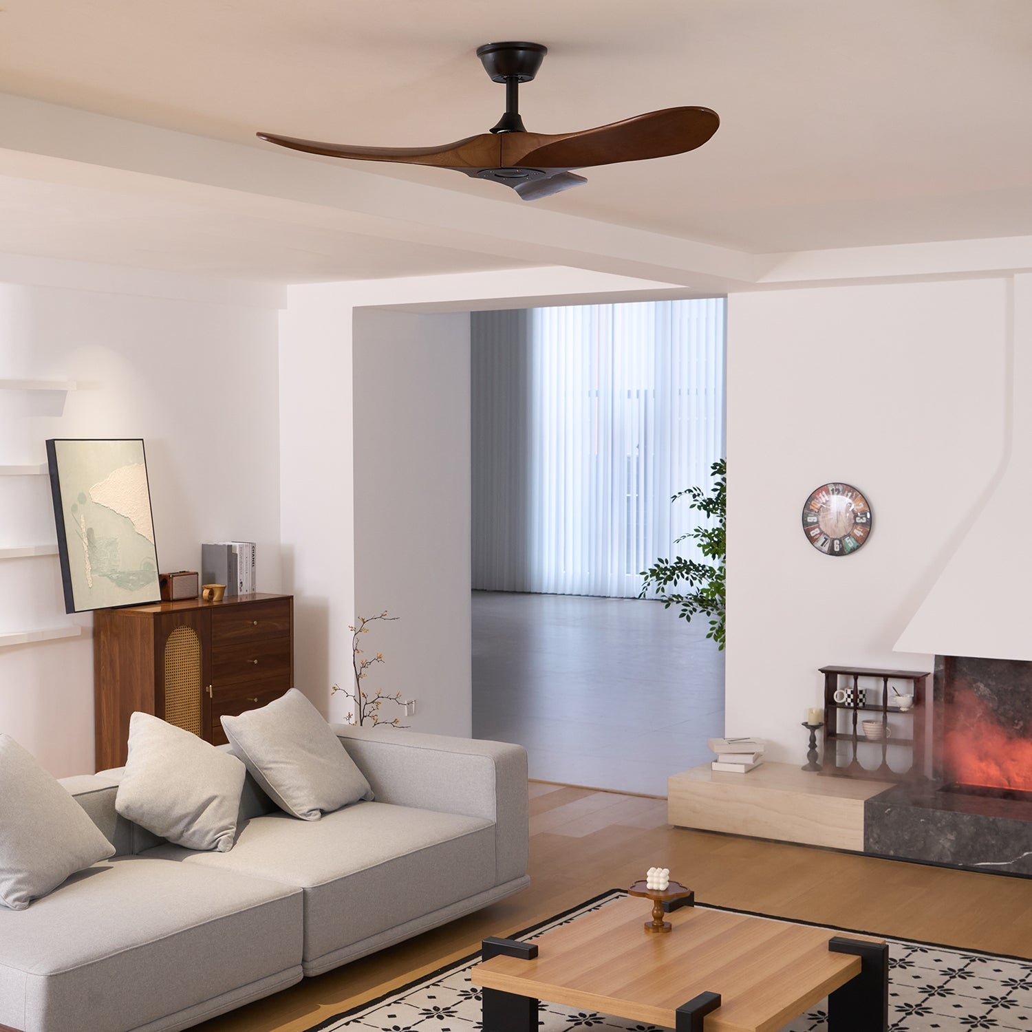 Ventilador de techo de madera Lorenna