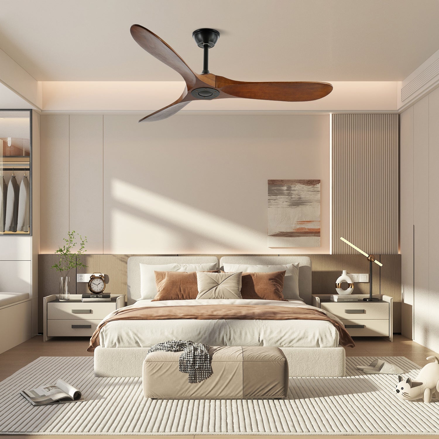 Ventilador de techo de madera Lorenna
