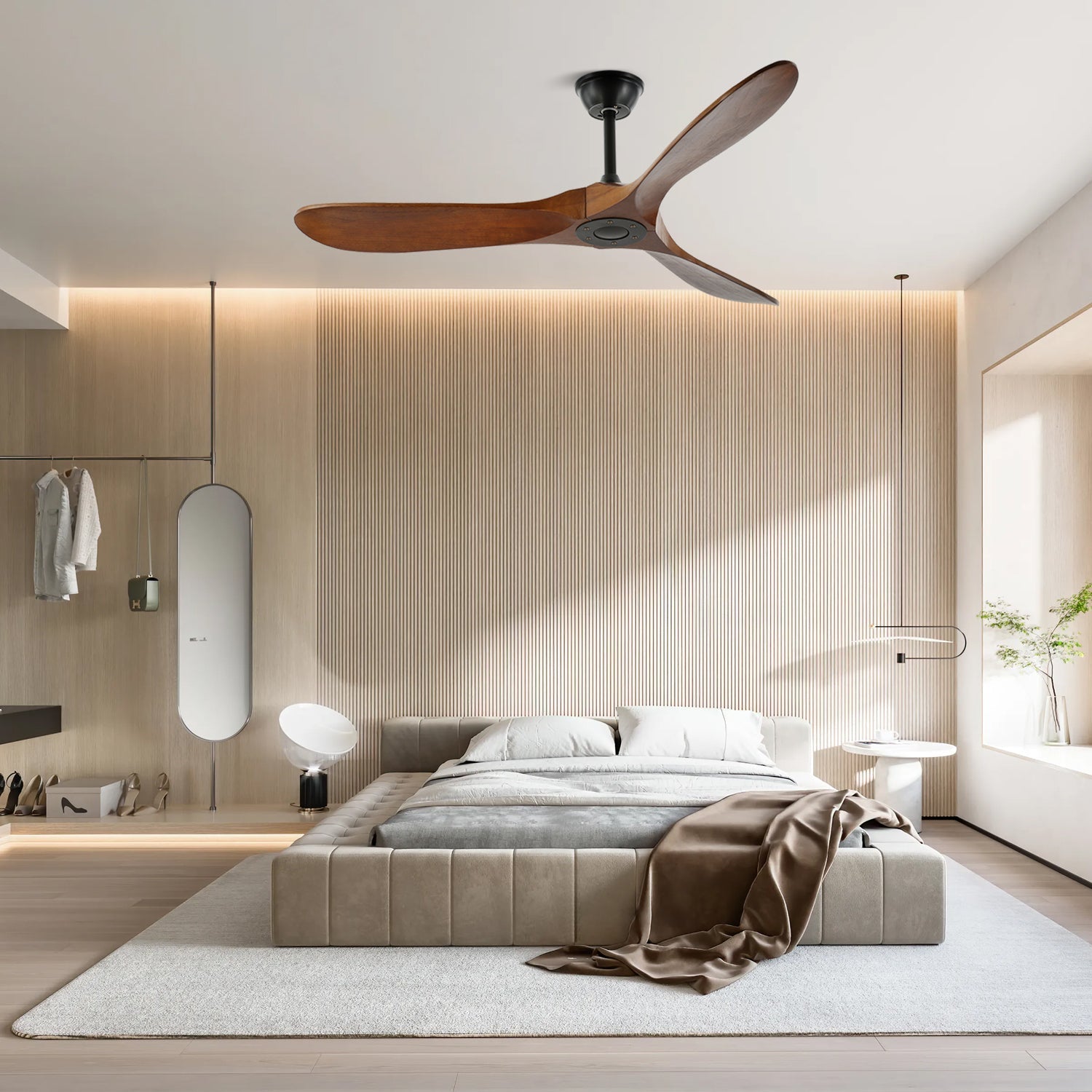 Ventilador de techo de madera Lorenna