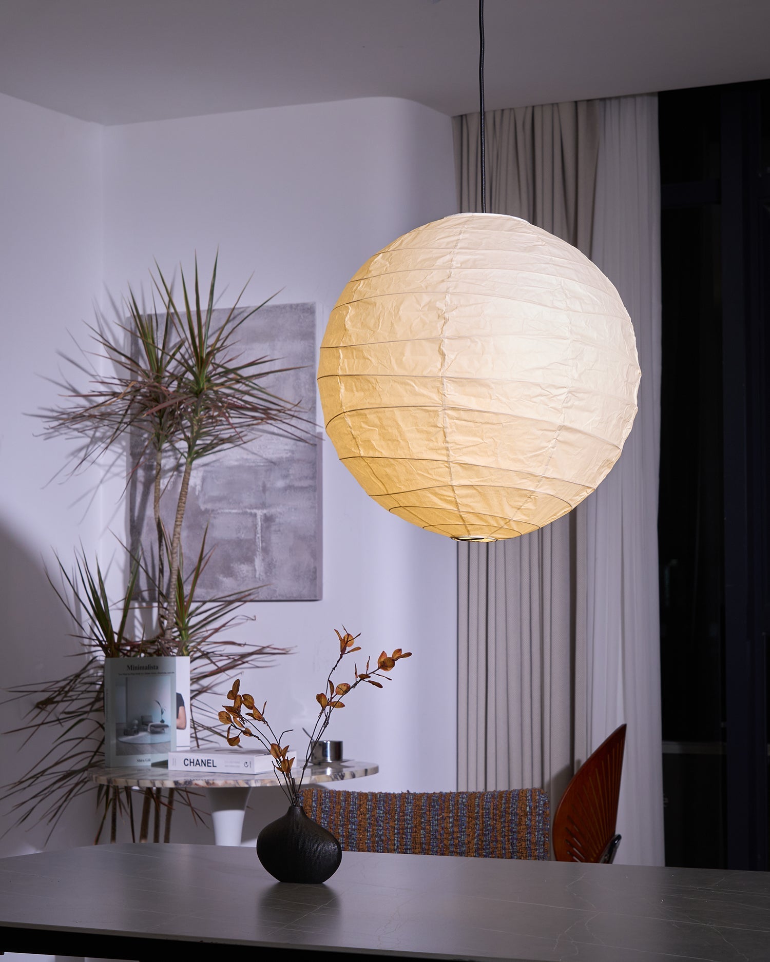Lámpara colgante globo Florara