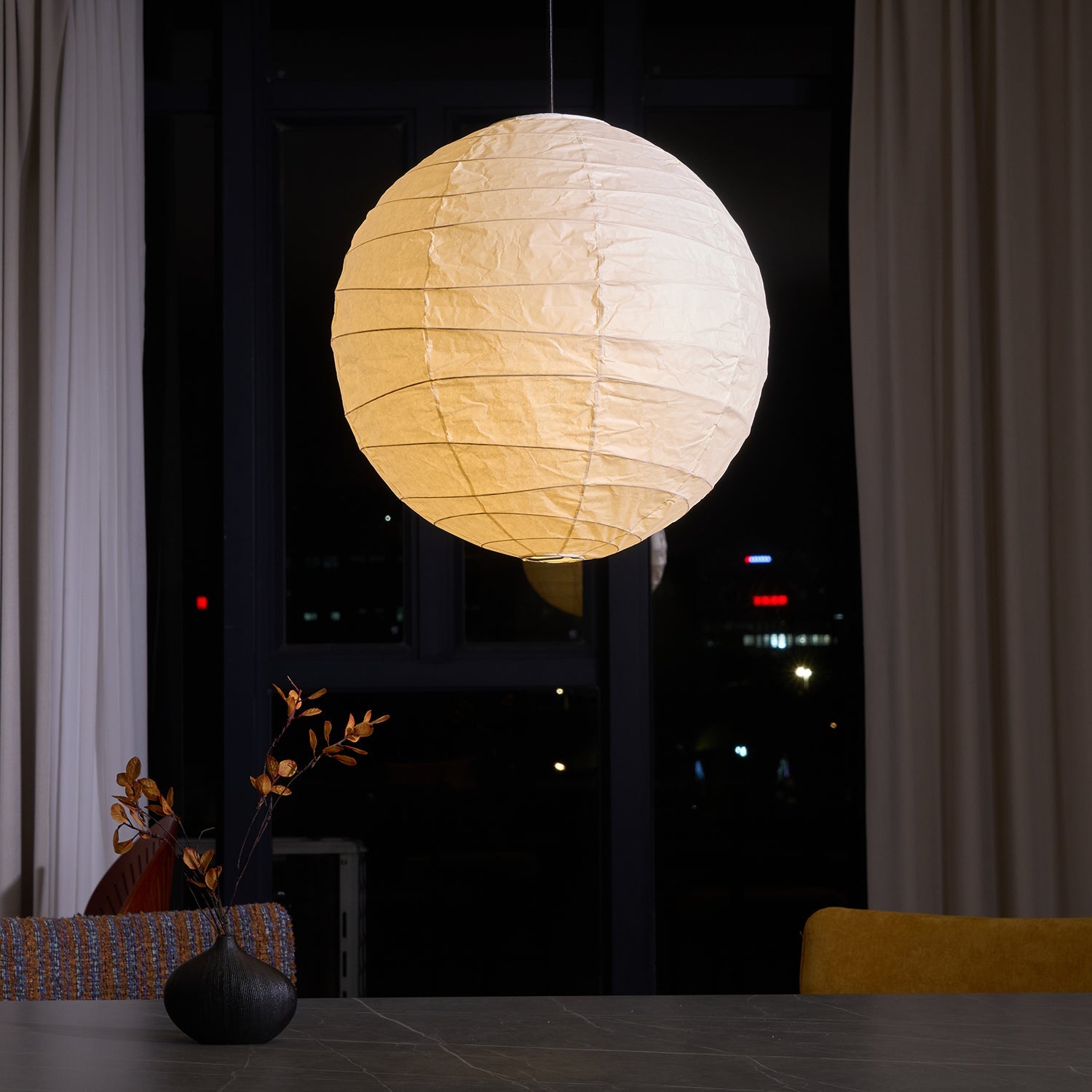 Lámpara colgante globo Florara