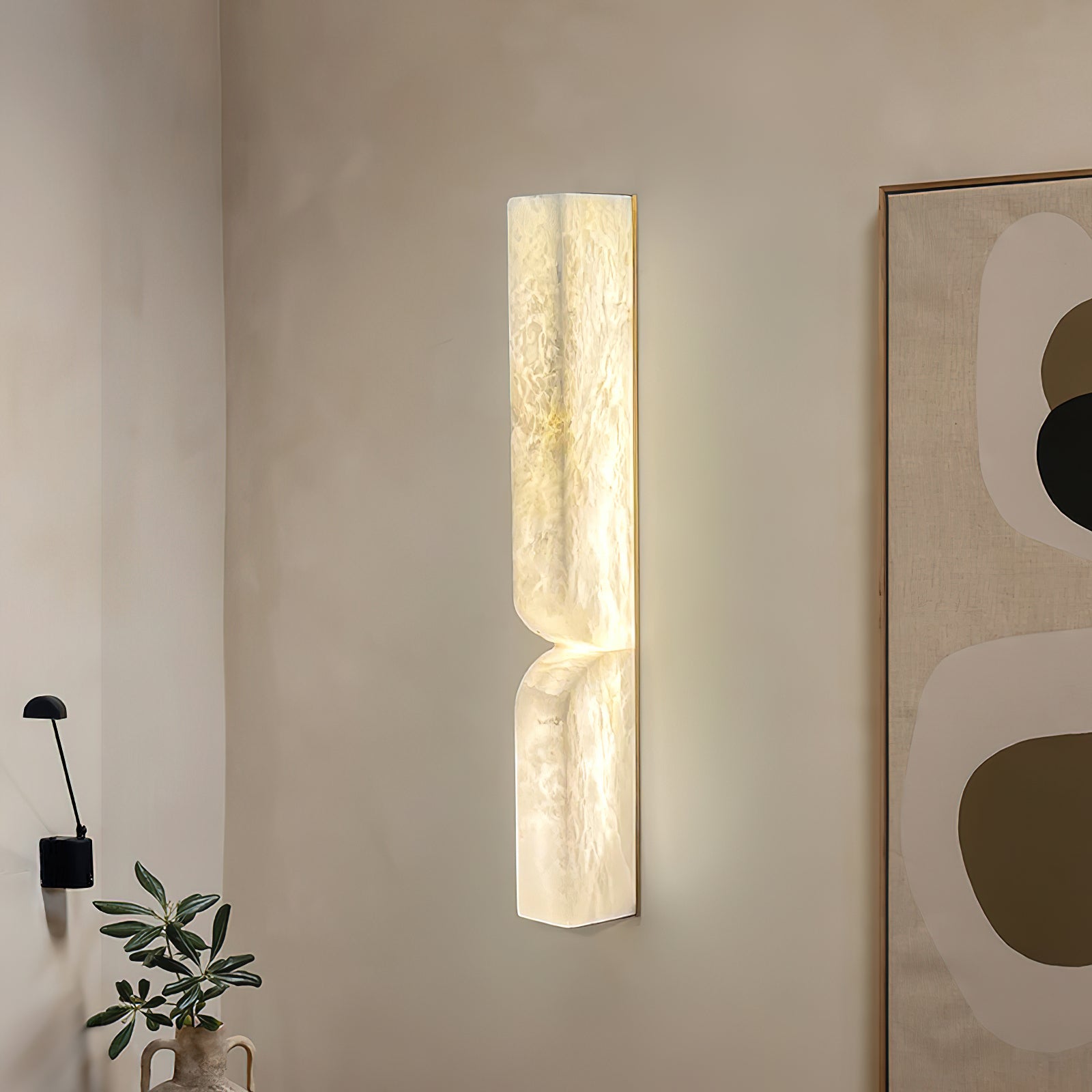 Lámpara de pared de alabastro Irelso