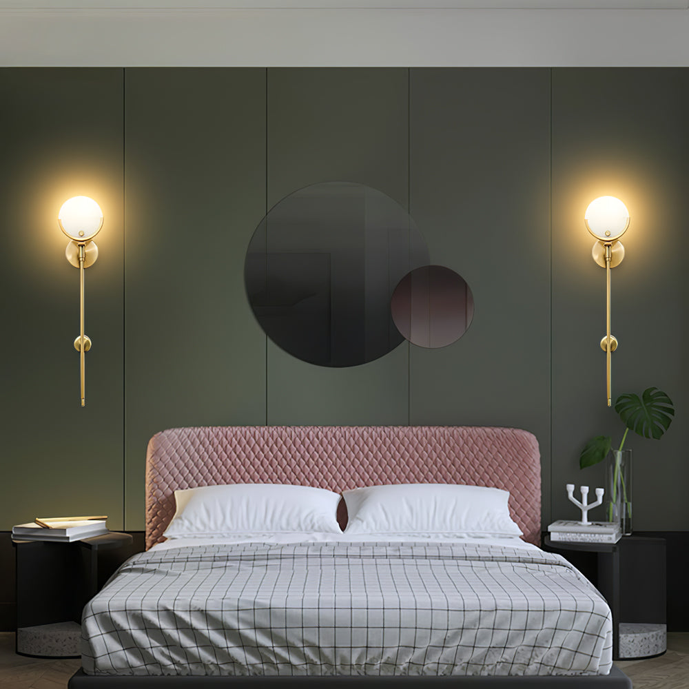 Ava Alabaster Brass Wall Lamp – detail 4