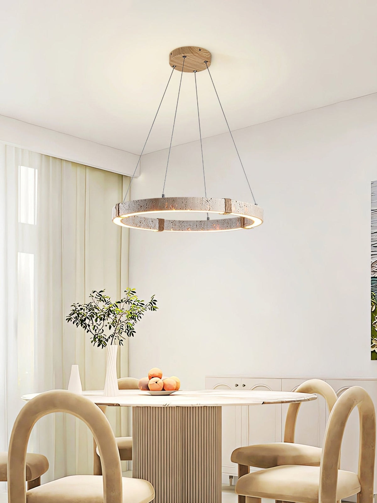 Circle Travertine Pendant Lamp – detail 6