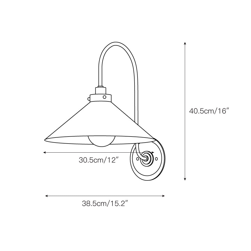 Aplique de pared cónico Loraila