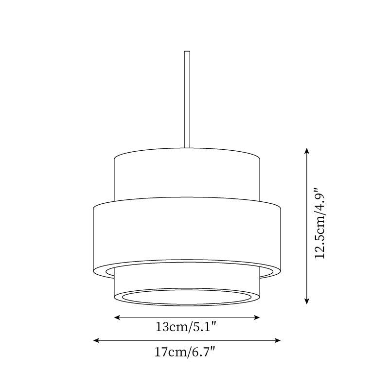 Lámpara colgante tubular Bemalo