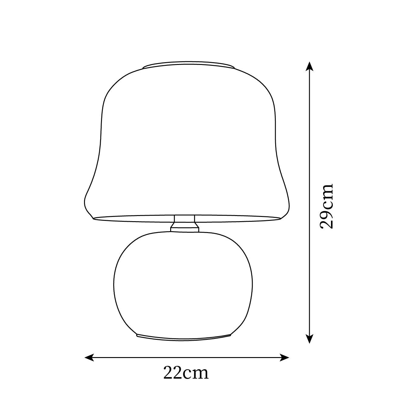 Lámpara de mesa tipo seta Cidel