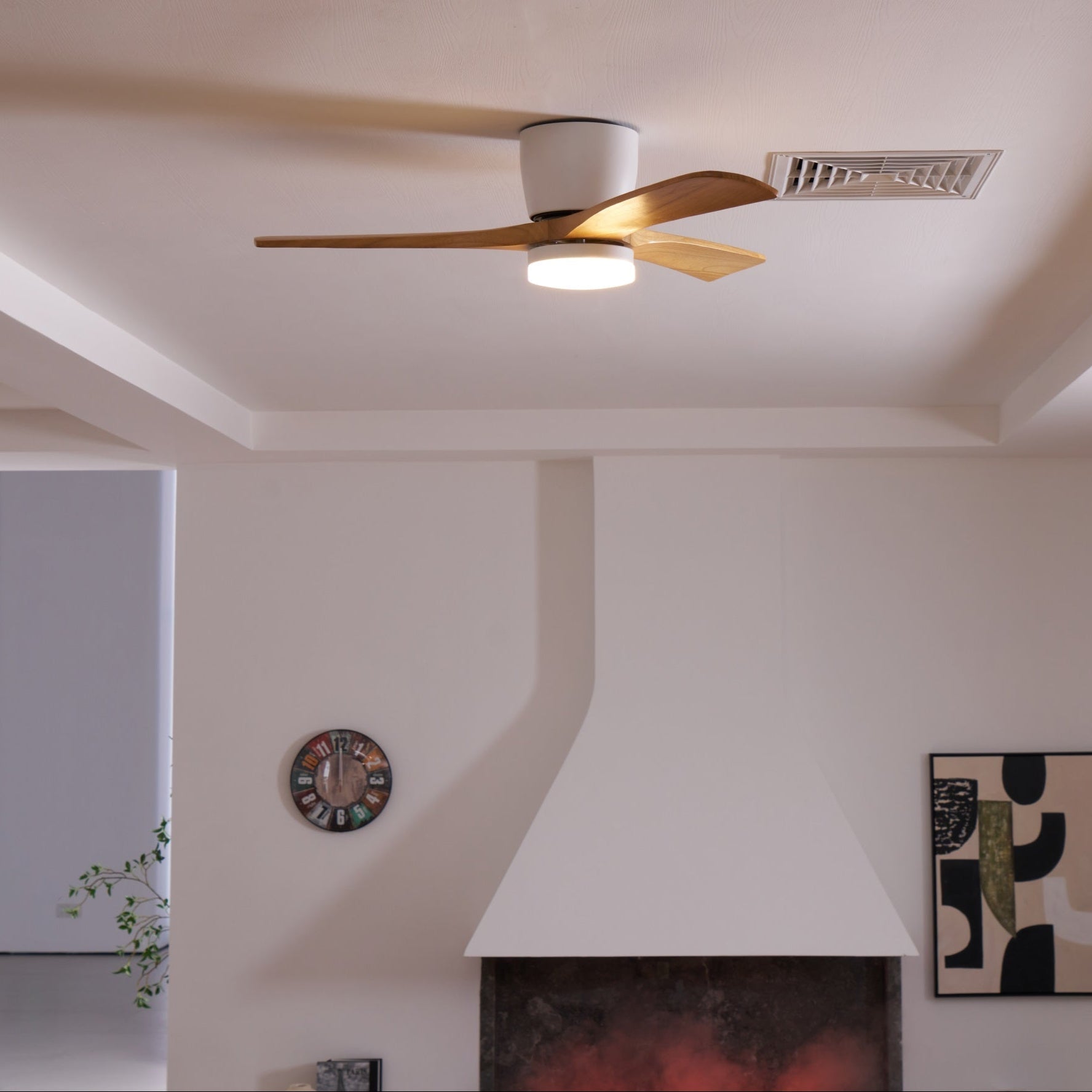 Ventilador de techo LED de madera Looma