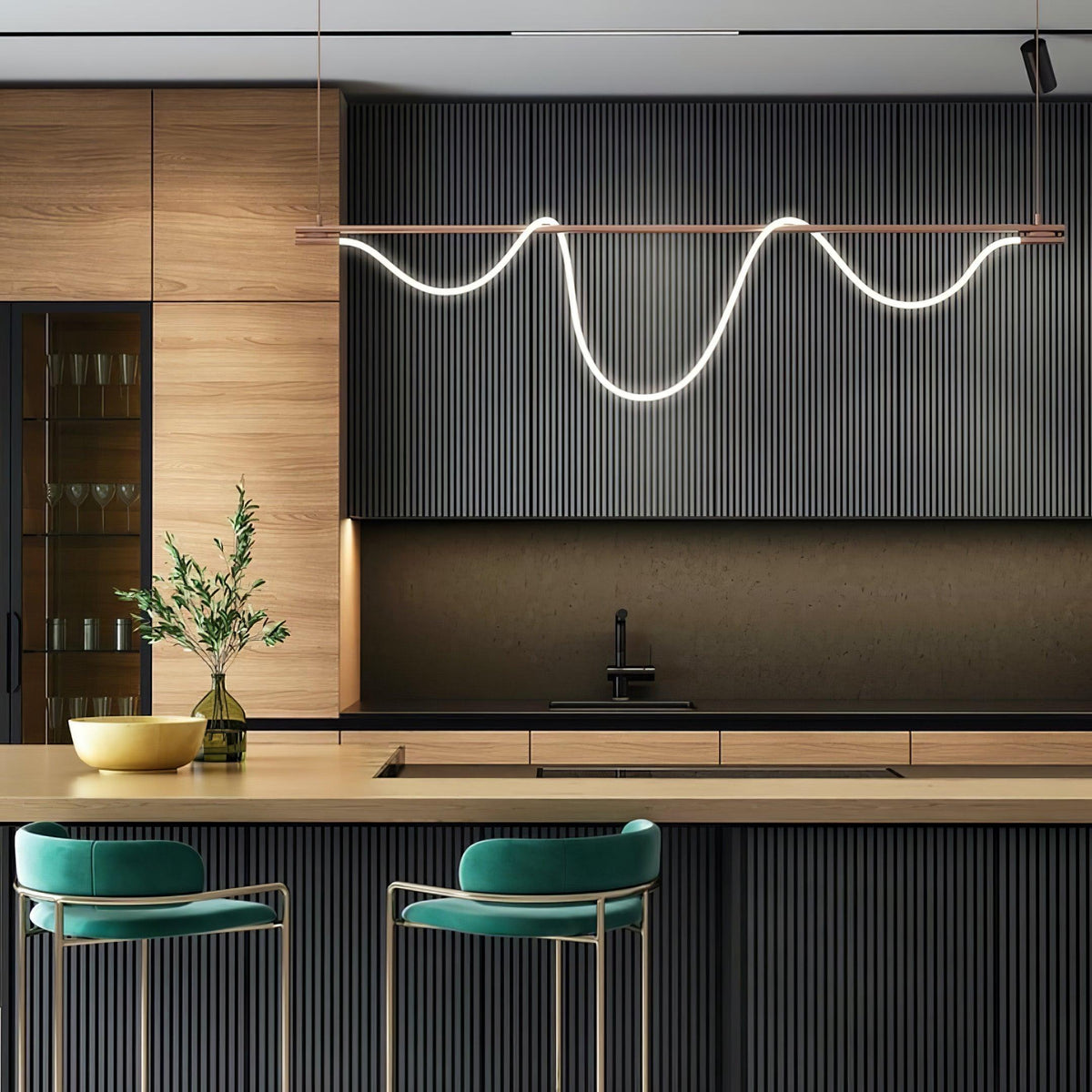 Flexible Linear Curve Chandelier – detail 34