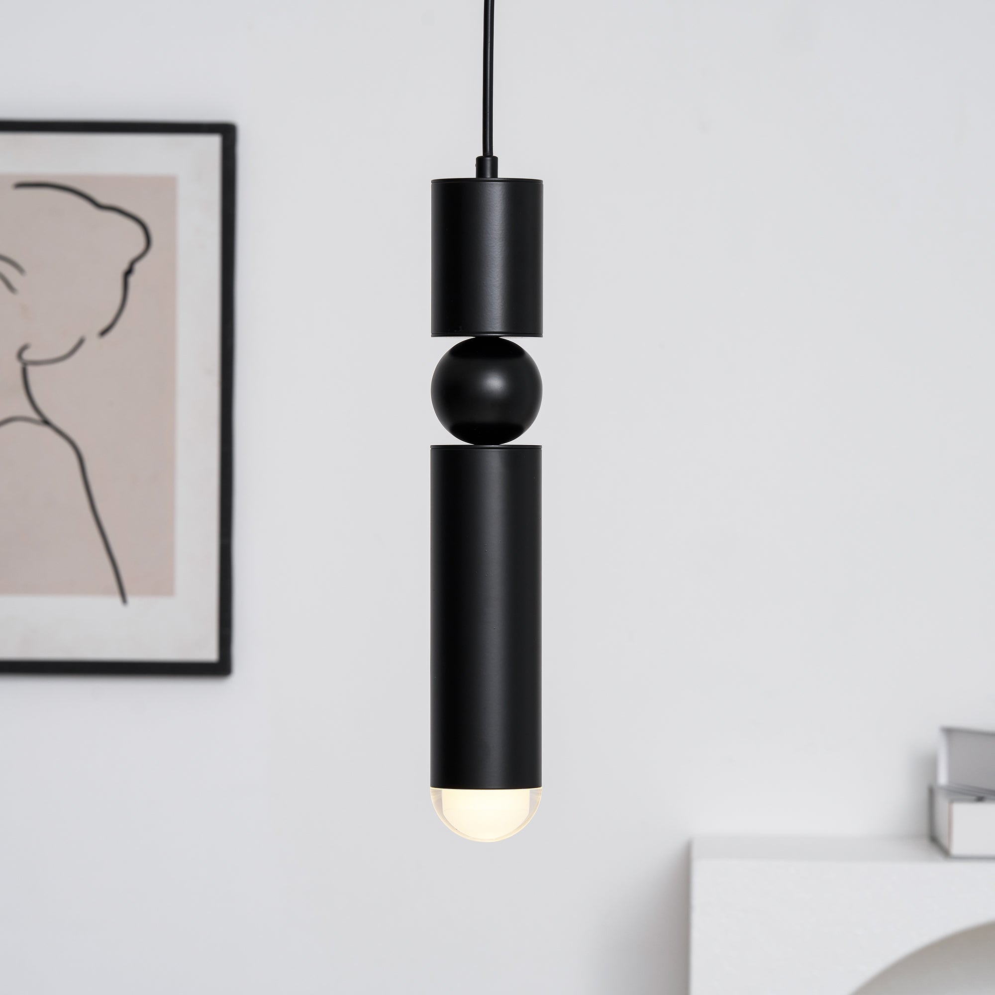 Lámpara colgante tubular Lirioara