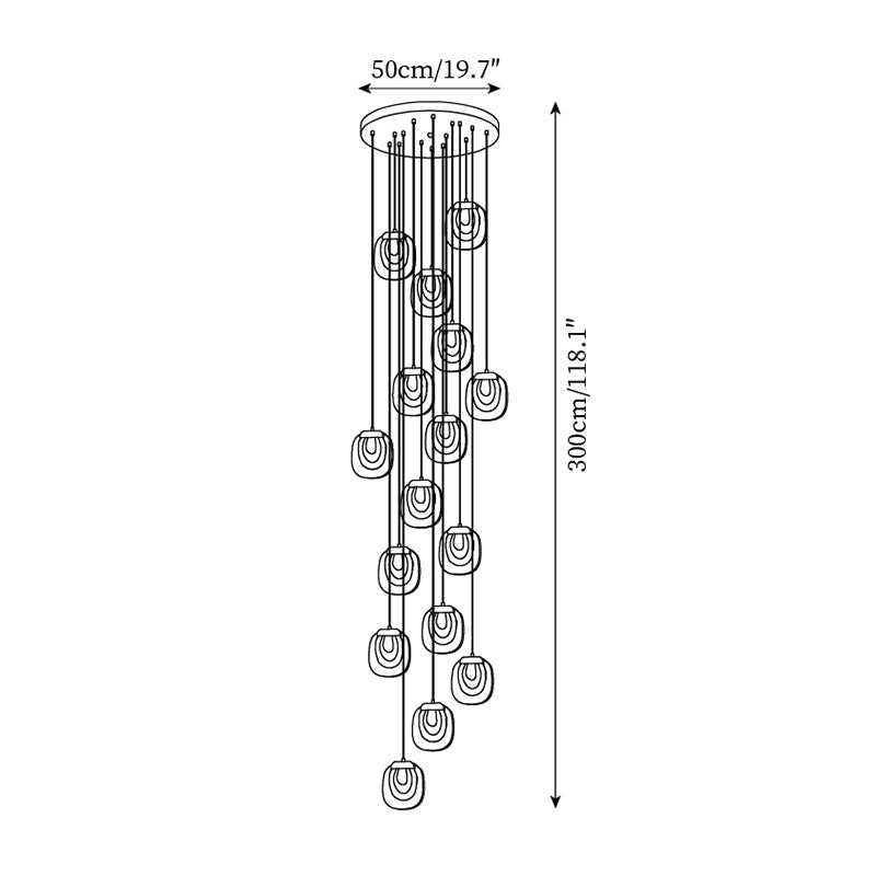 Glass Ripples Pendant Lamp – detail 12