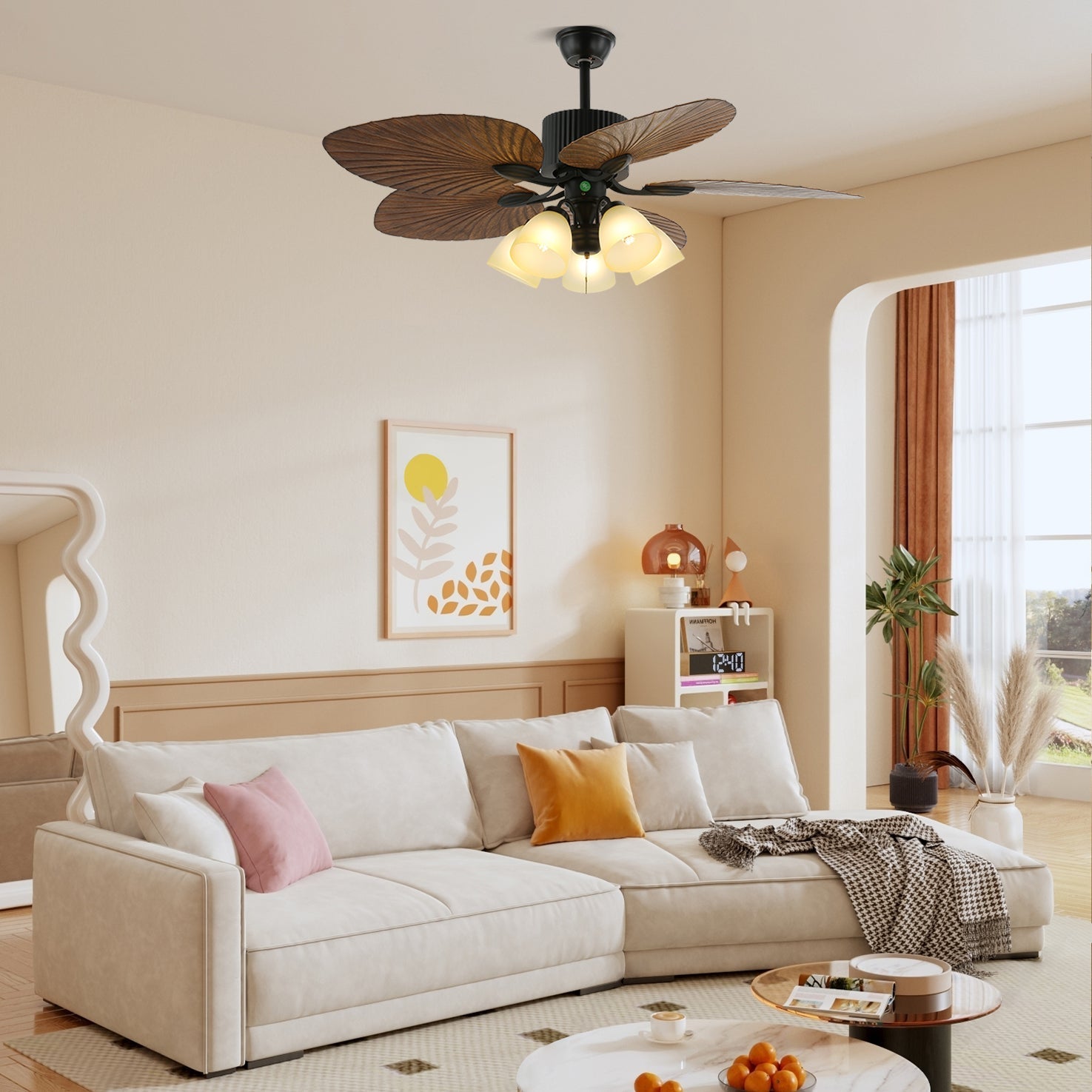 Lámpara con ventilador de techo Soriella