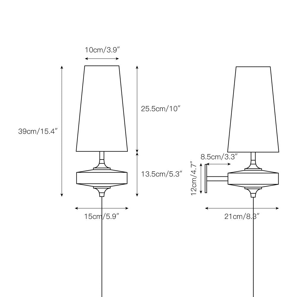 Aplique de pared cónico Nirauna