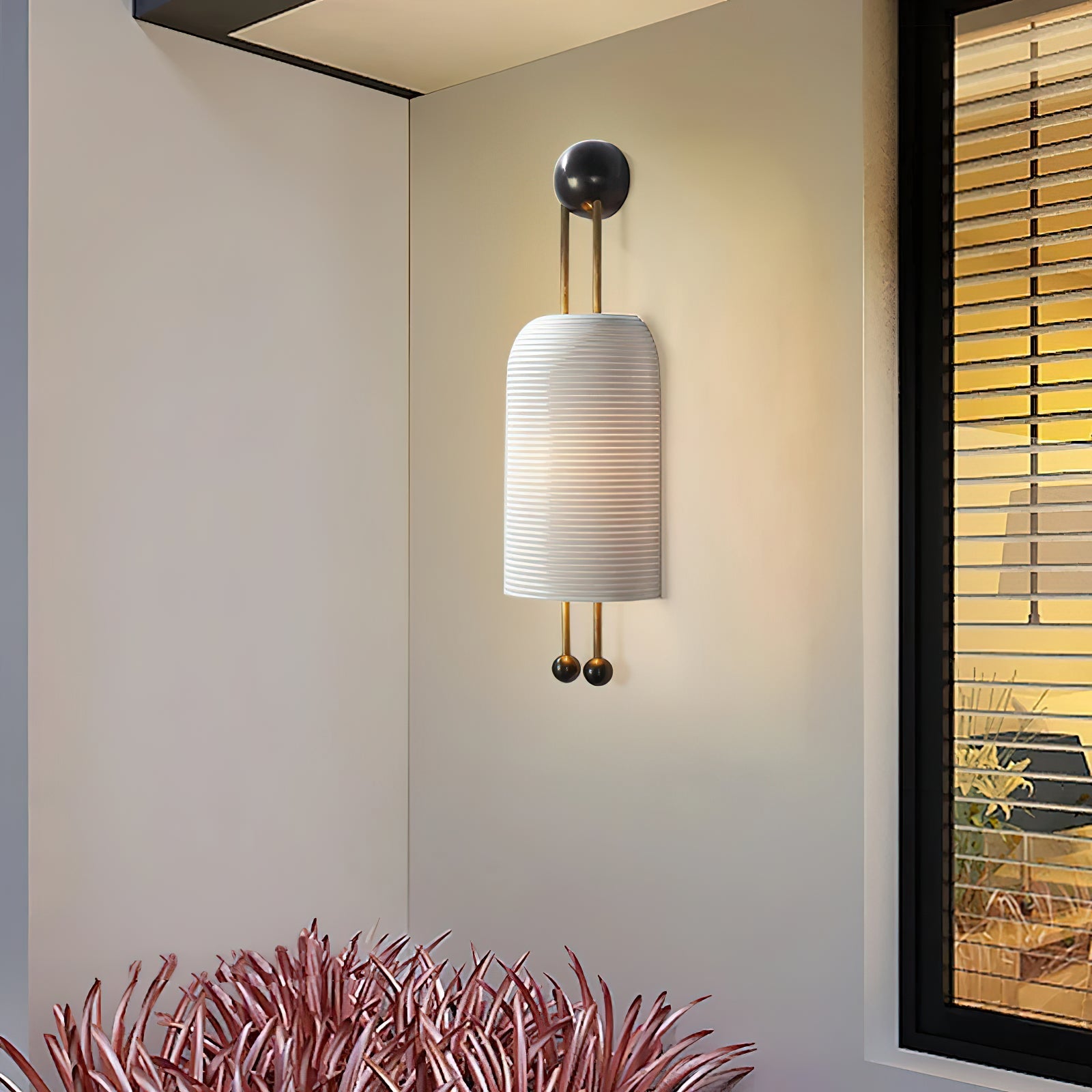 Aplique de pared acanalado Donien