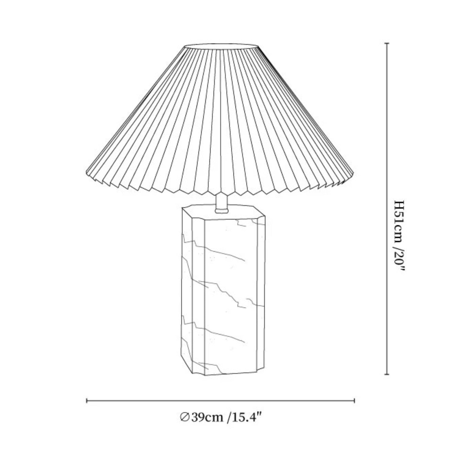 Lámpara de mesa de mármol Lloza