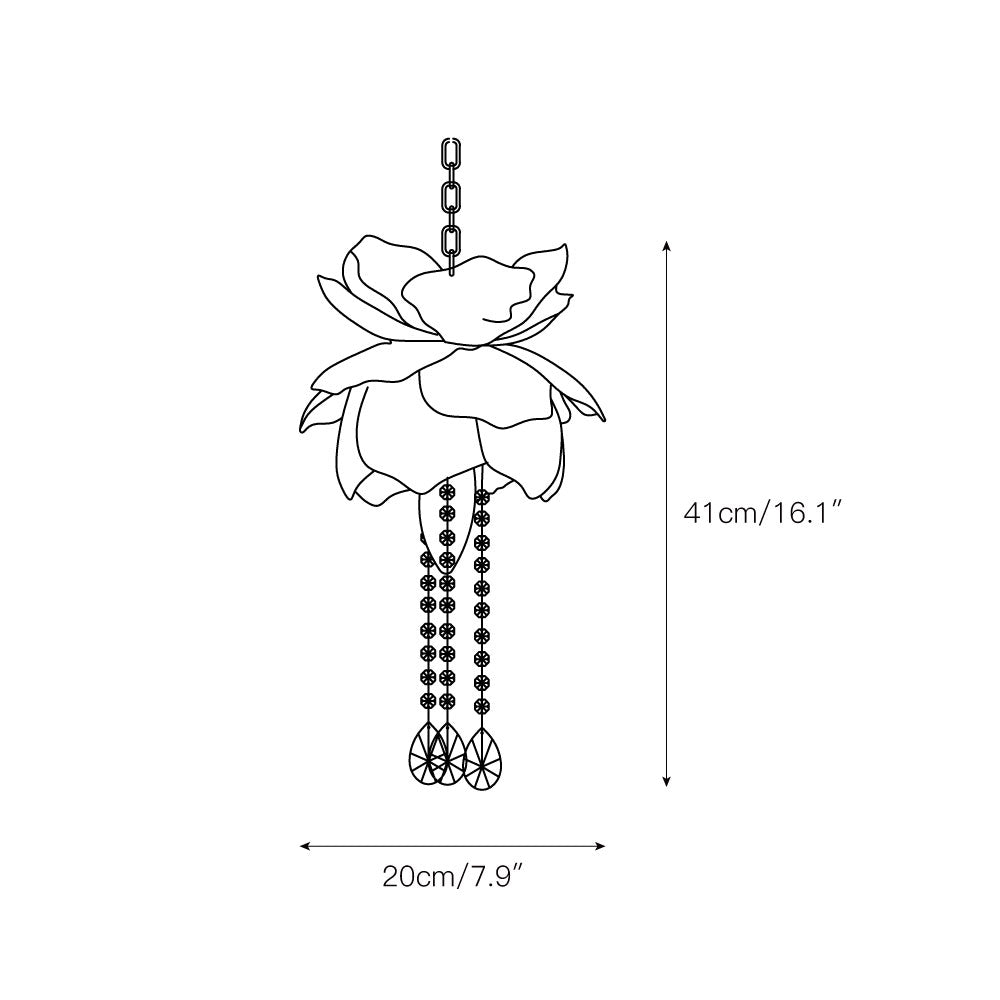 Lámpara colgante floral Gemaiso