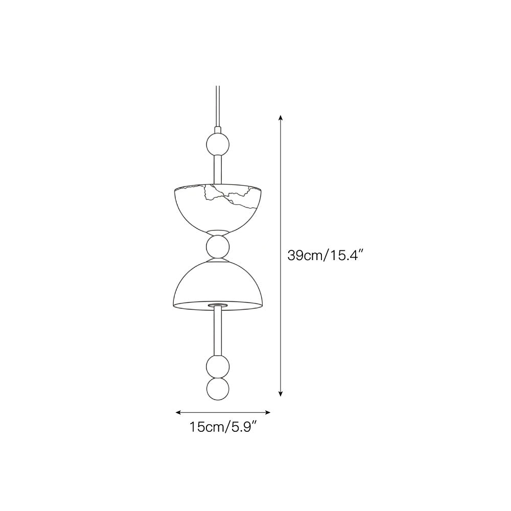 Lámpara colgante tubular Melaana