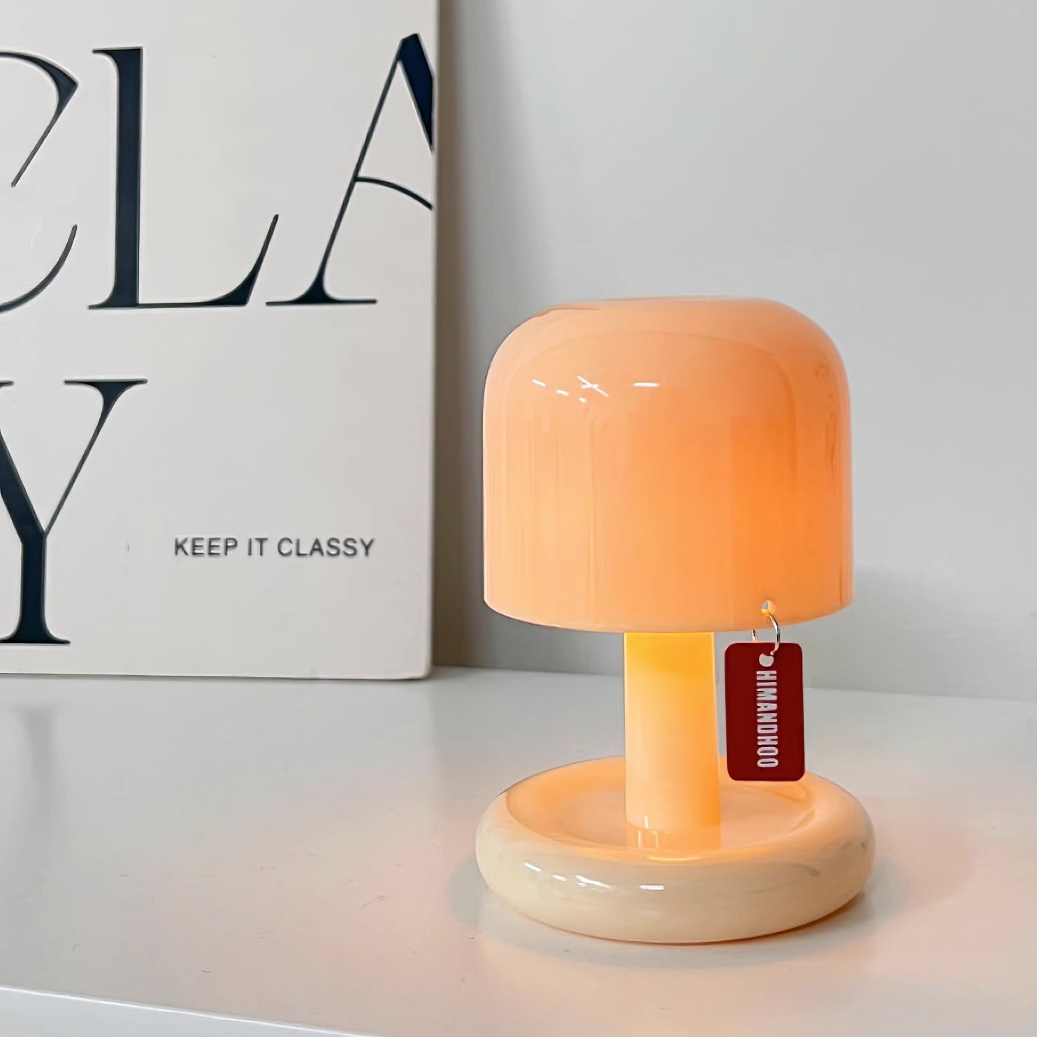 Lámpara de mesa tipo seta Fevelia