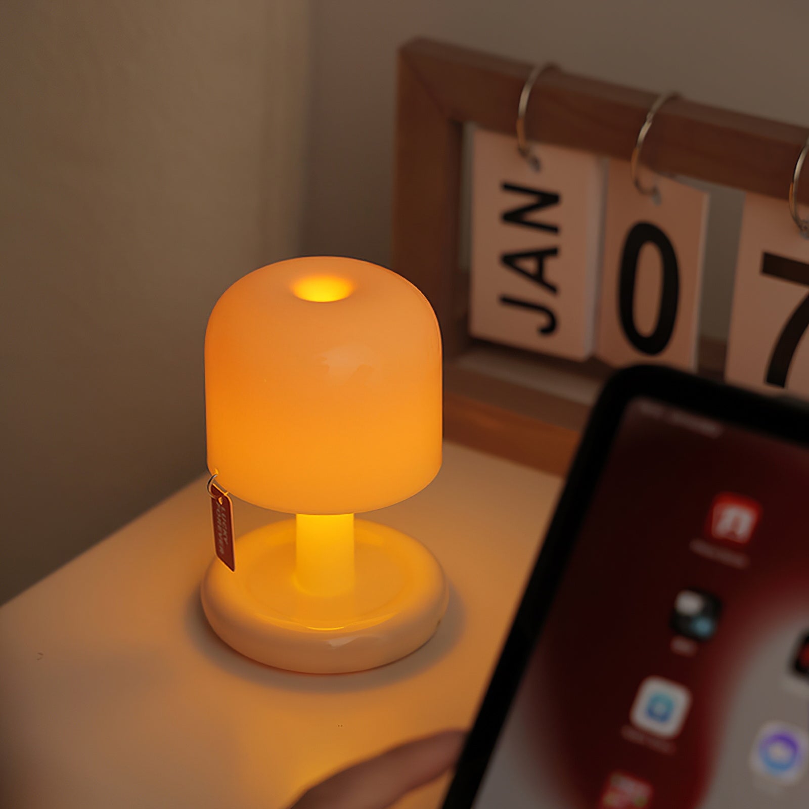 Lámpara de mesa tipo seta Fevelia