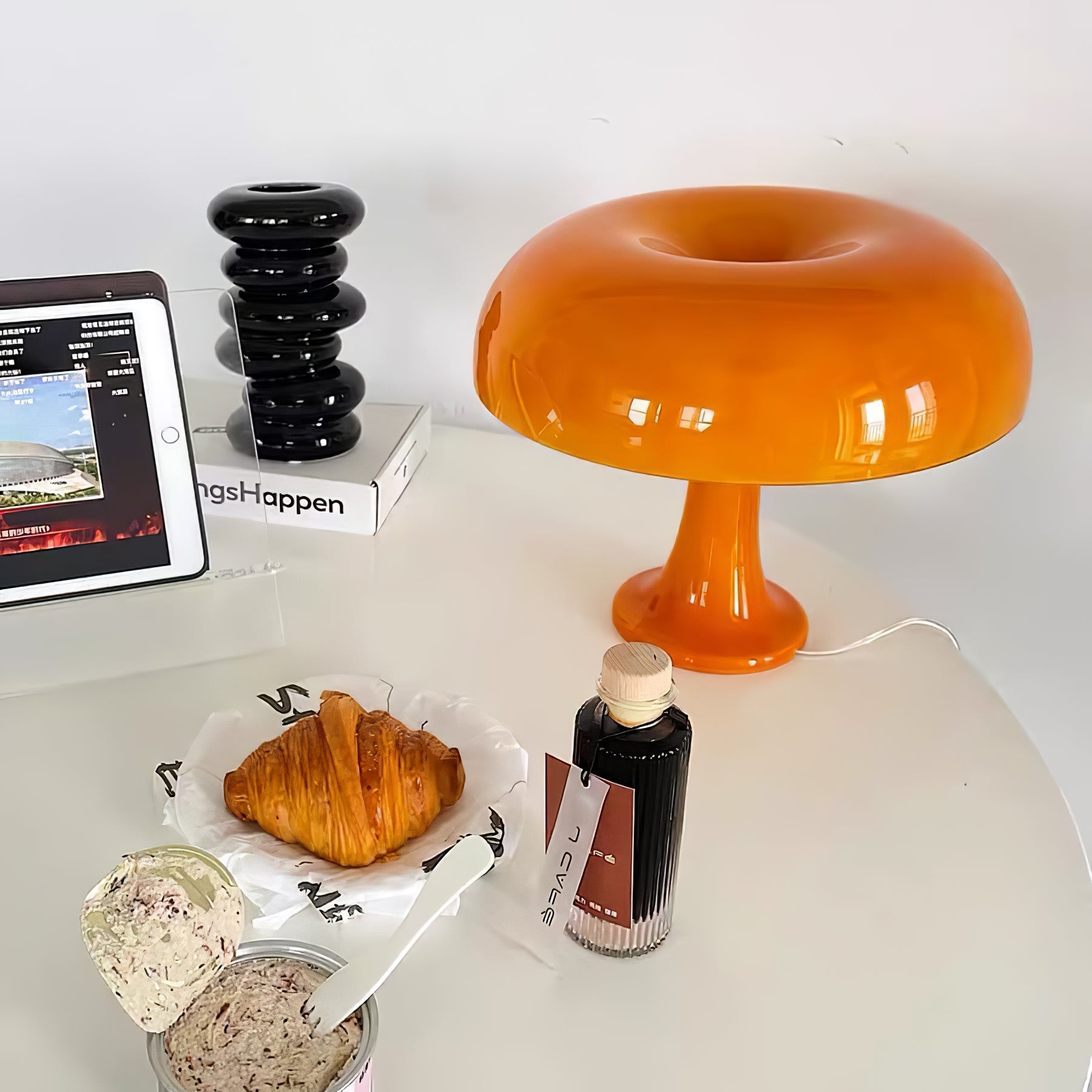Lámpara de mesa tipo seta Naraila