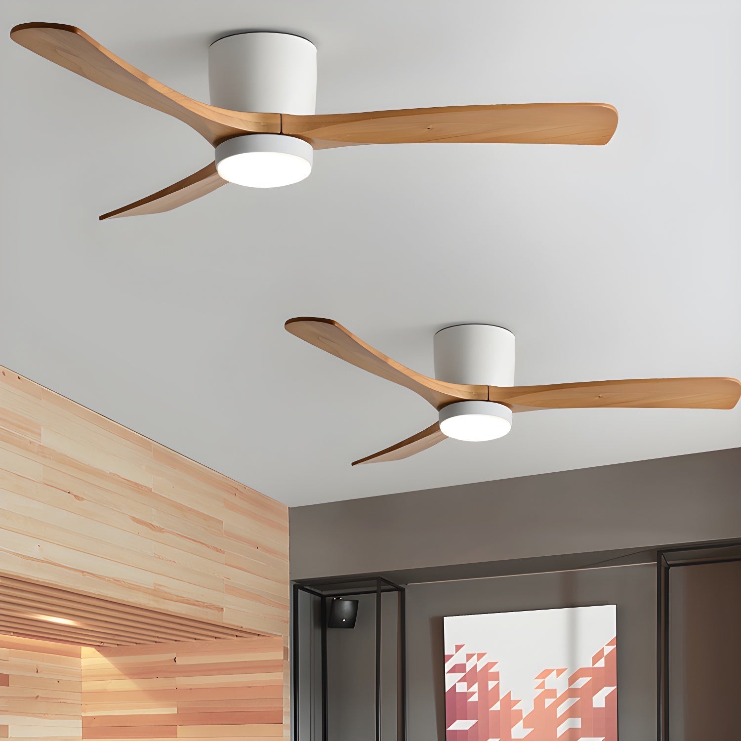 Ventilador de techo LED de madera Looma
