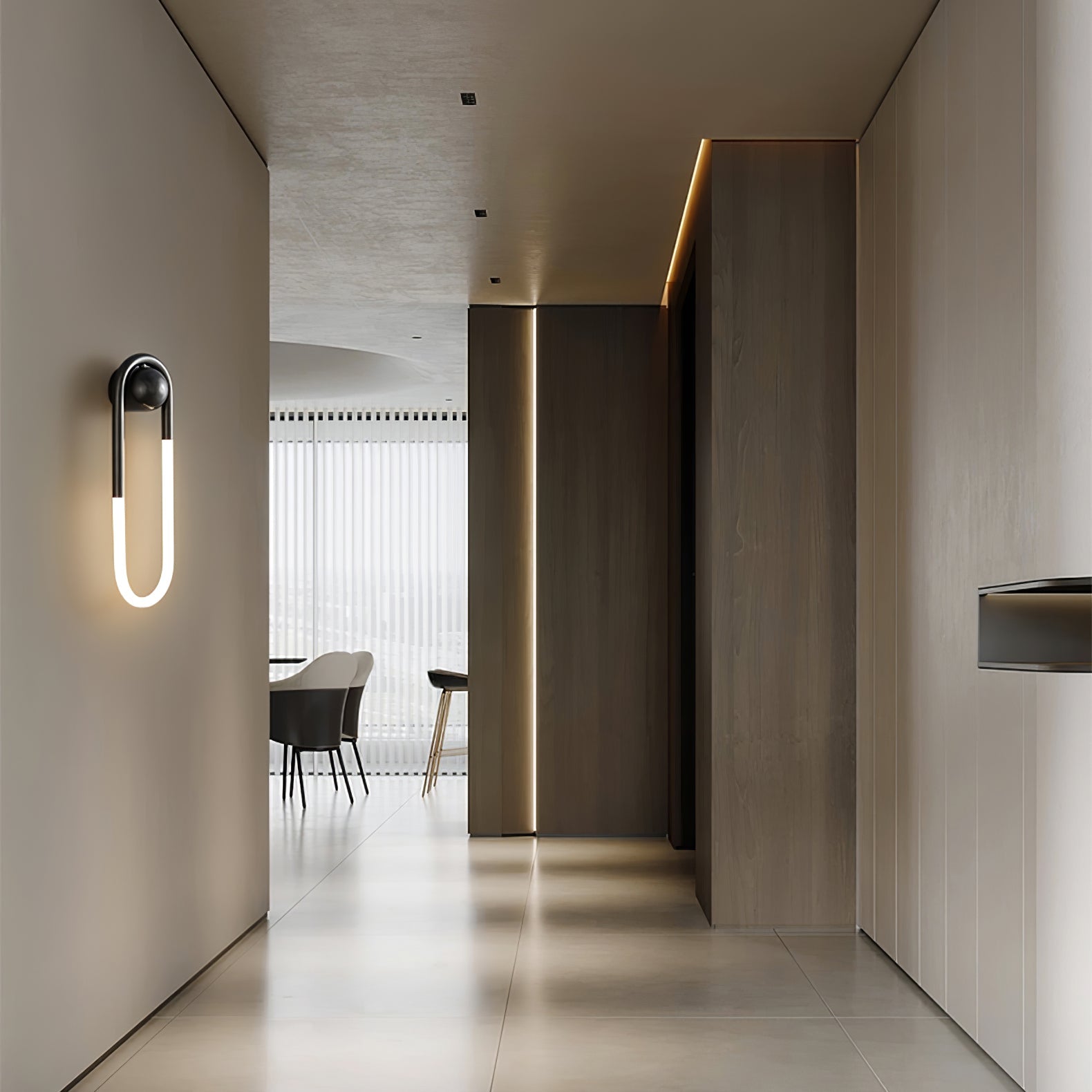 Aplique de pared curvo Marar