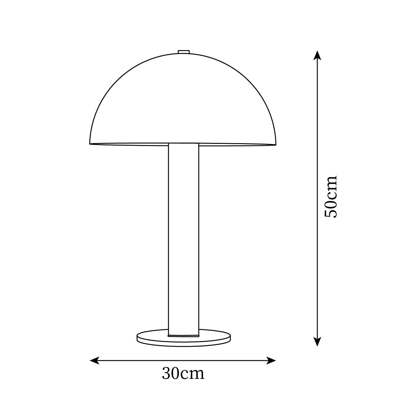 Lámpara de mesa tipo seta Giraoa