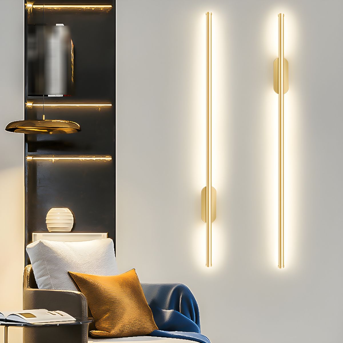 Aplique de pared lineal Gamonna