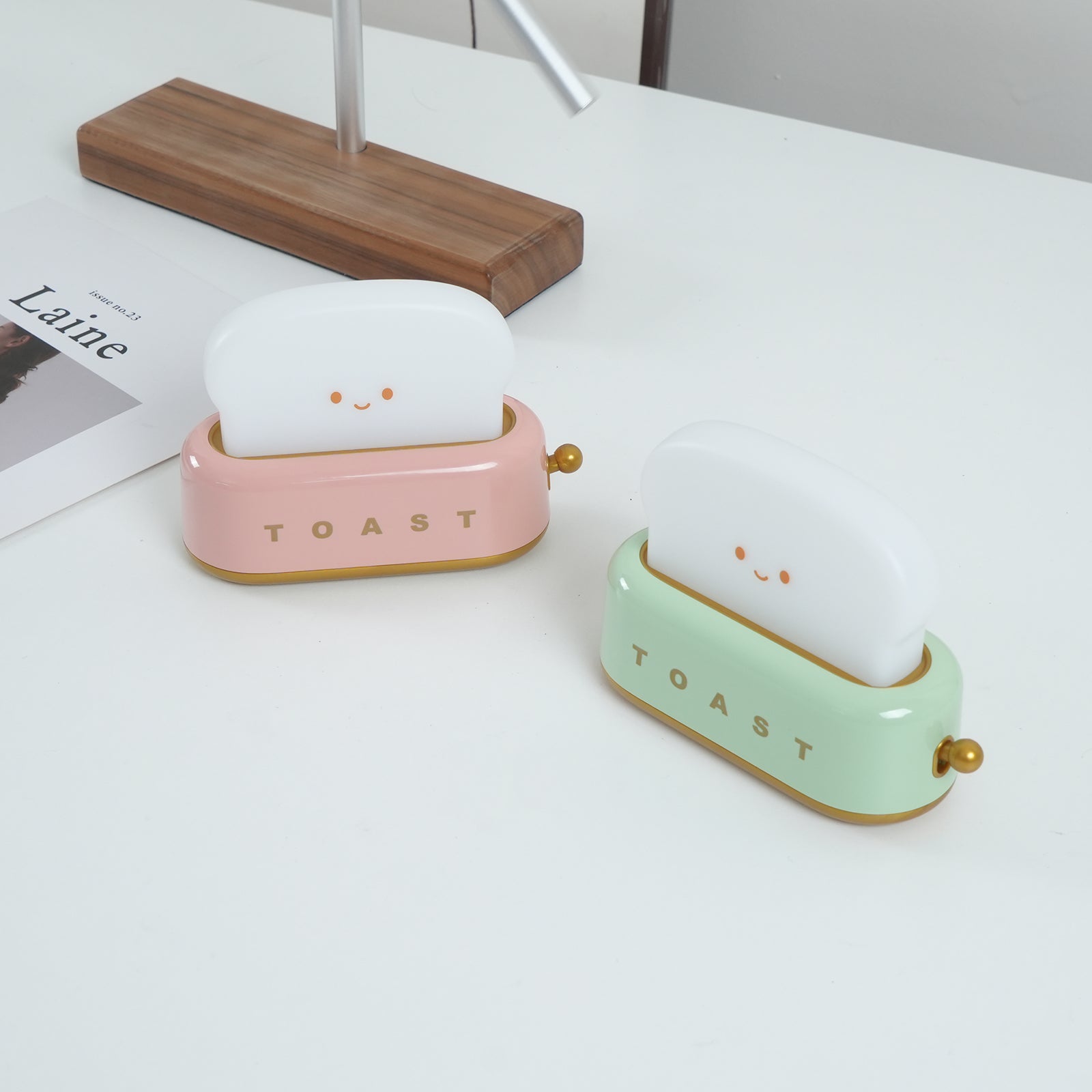 Lámpara de mesa retro Cruzio