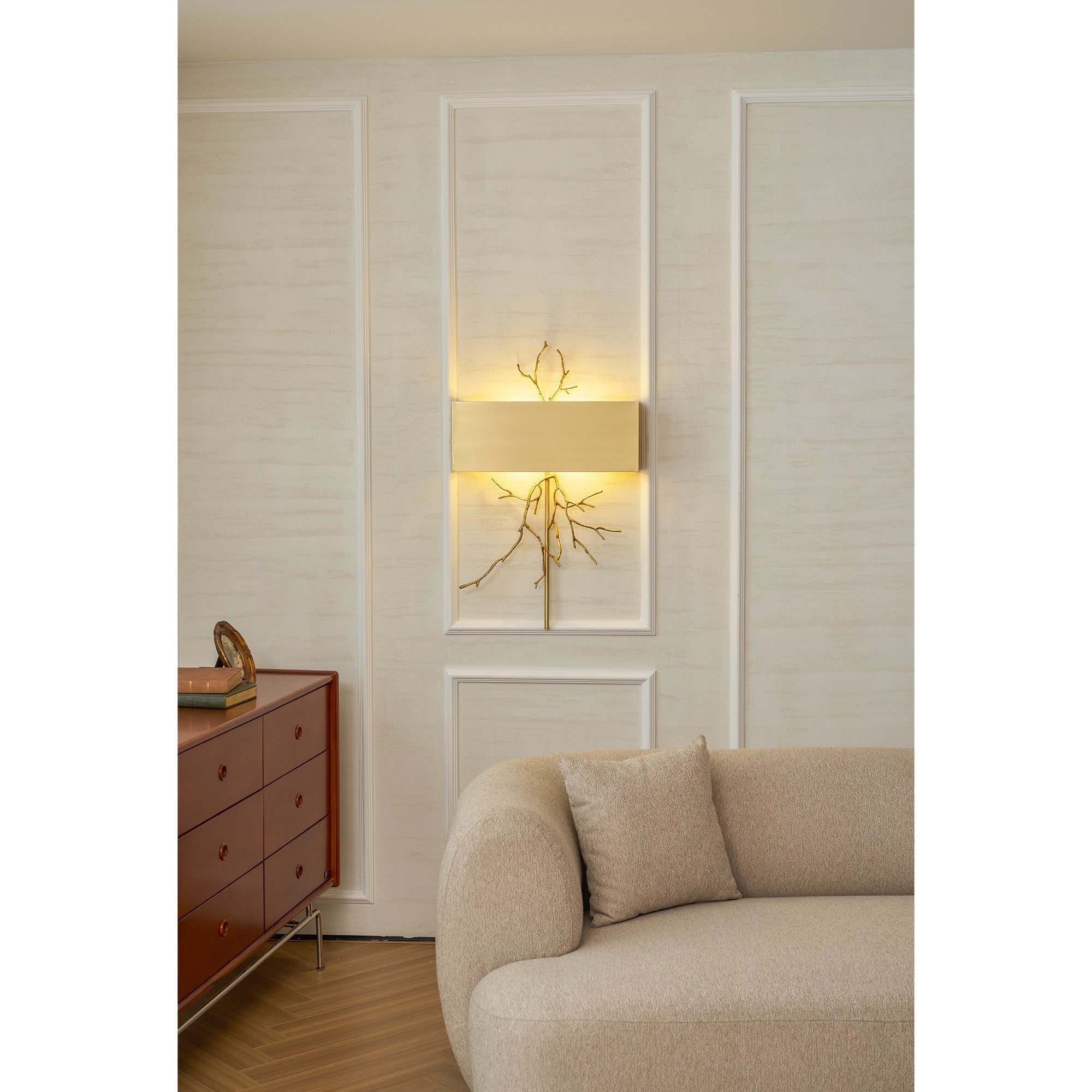 Aplique de pared escultórico Metalis