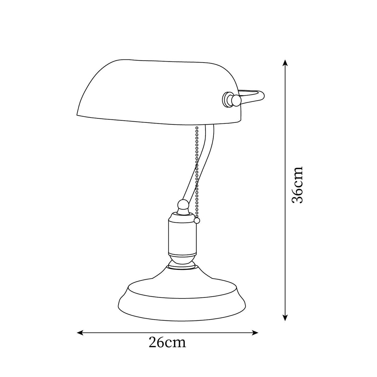Vintage Bankers Table Lamp – detail 6