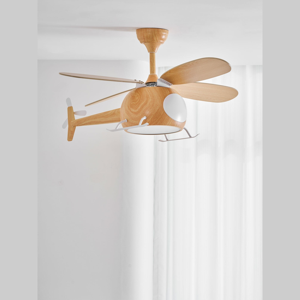 Ventilador de techo Jaraiso con forma de helicóptero