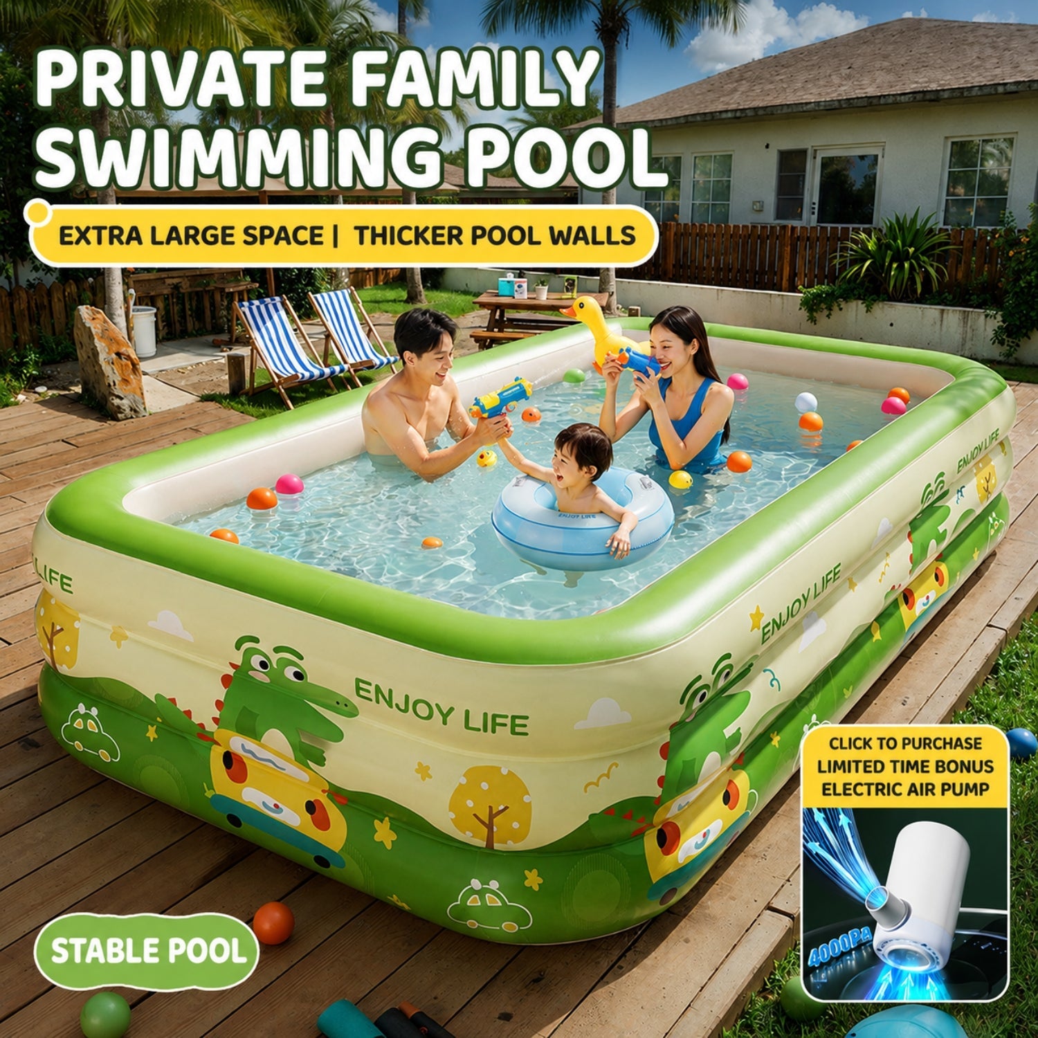 Piscina hinchable exterior Ondairo