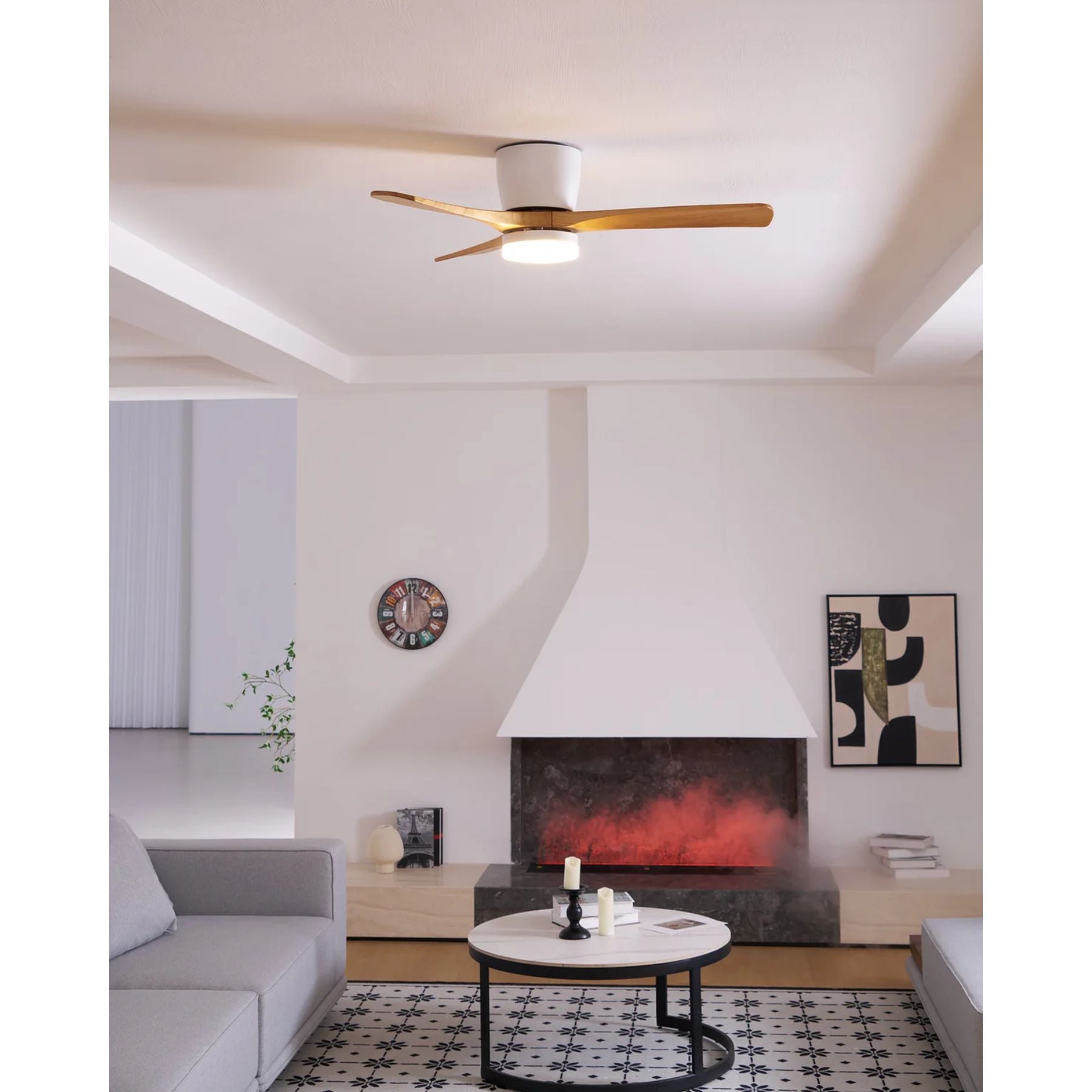 Ventilador de techo LED de madera Looma