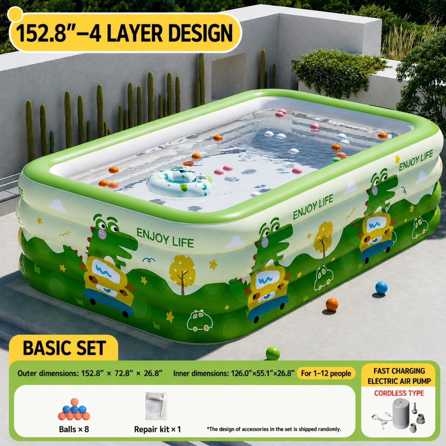 Piscina hinchable exterior Ondairo