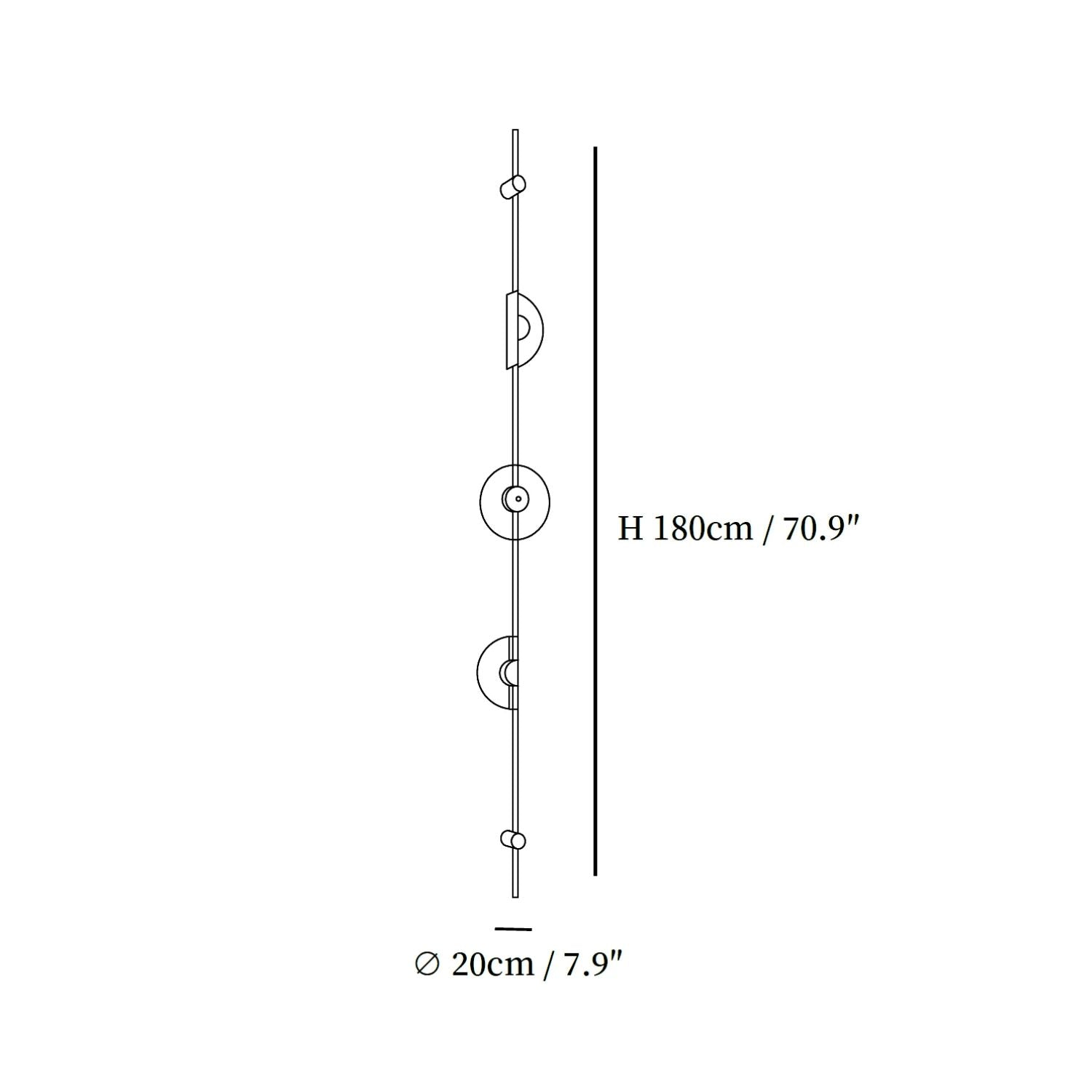Lámpara de pared vertical Dollenas