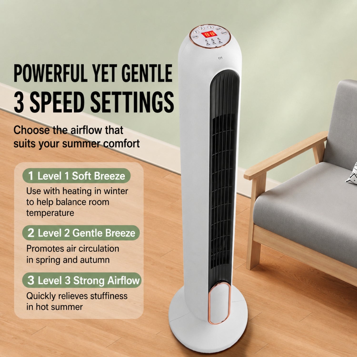 Ventilador de torre Miraino