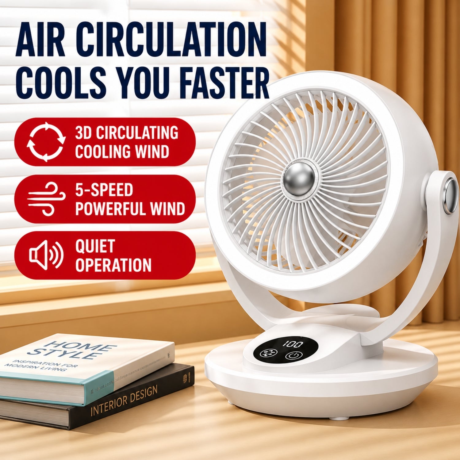 Ventilador de mesa Giraeo