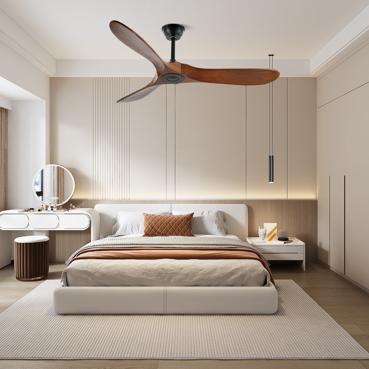 Ventilador de techo de madera Lorenna