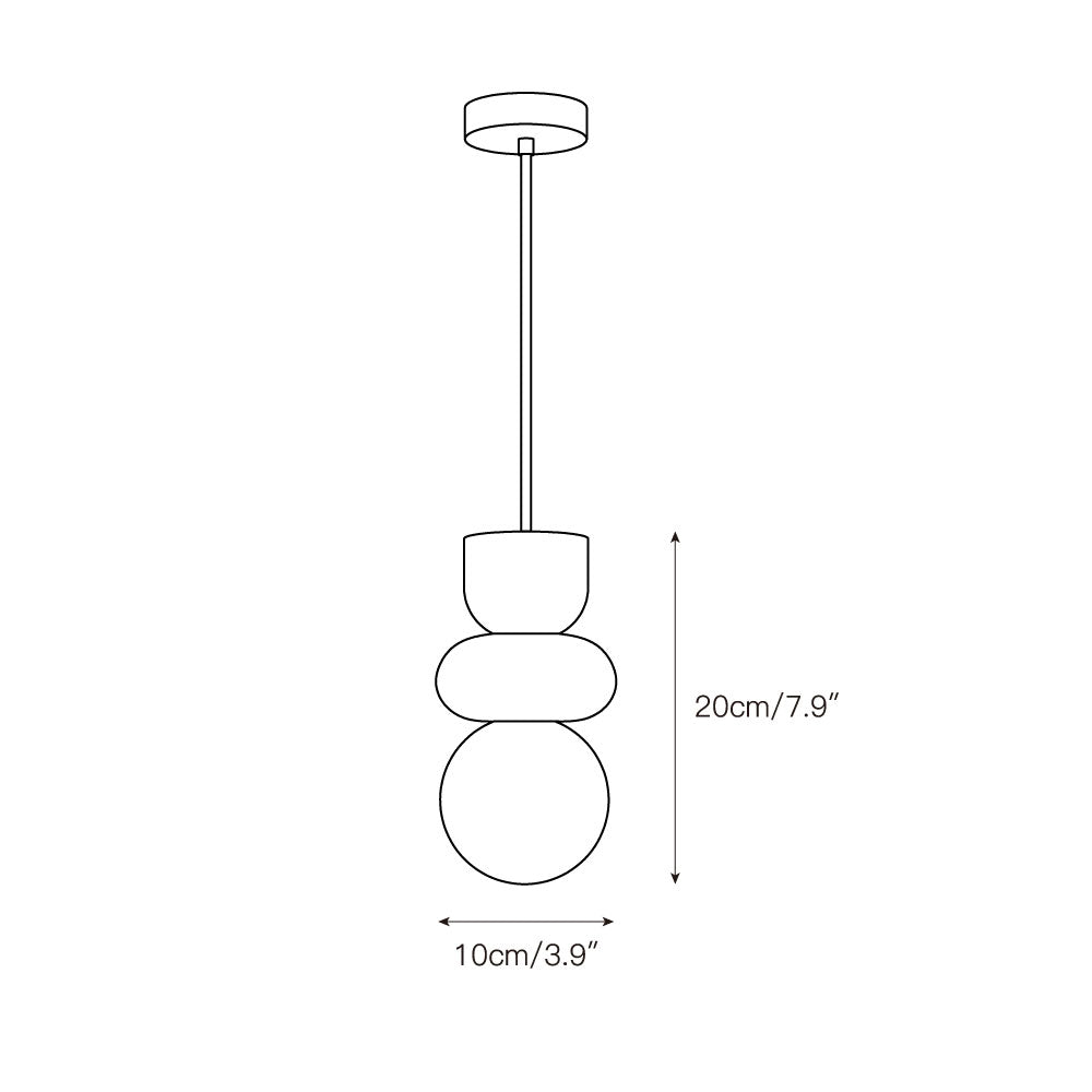 Lámpara colgante tubular Noraoa
