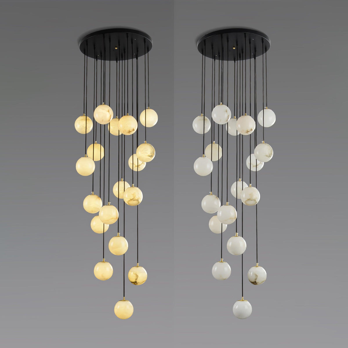 Alabaster Balls Cluster Chandelier – detail 26